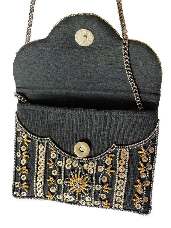 Midnight Dream Beaded Clutch Handbags LMC-103