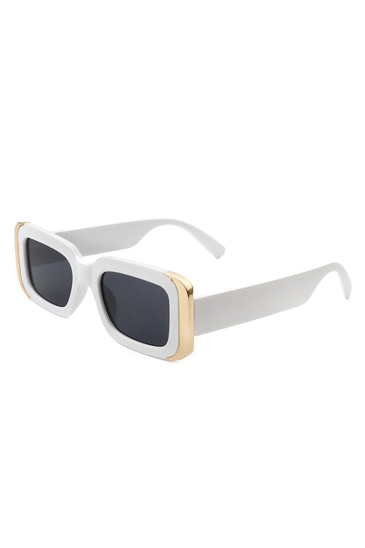 Rectangle Narrow Fashion Tinted Square Sunglasses