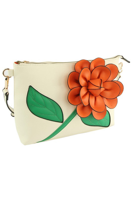 3D Flower Crossbody Bag Clutch