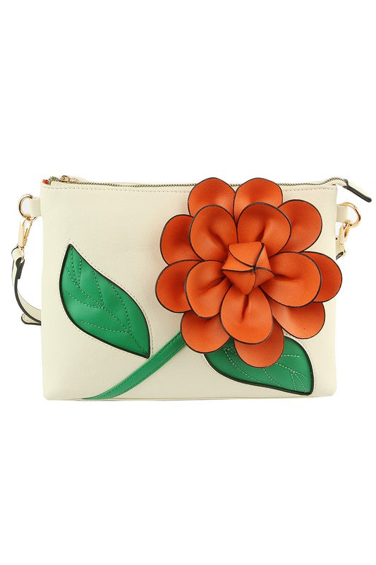 3D Flower Crossbody Bag Clutch