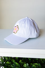 Baseball Cap with Daisy Glitter Patch