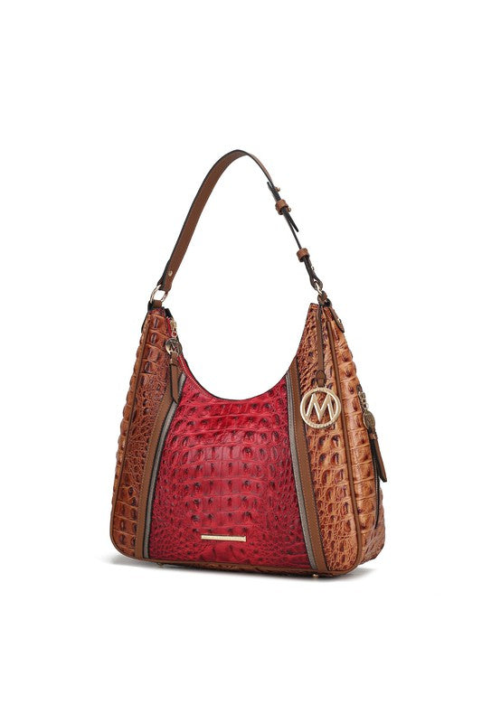 MKF Collection Faux Crocodile-Embossed Shoulder