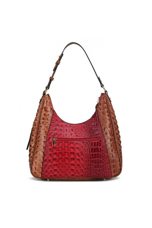 MKF Collection Faux Crocodile-Embossed Shoulder