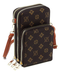 Monogrammed Crossbody Bag Cell Phone Purse