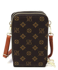 Monogrammed Crossbody Bag Cell Phone Purse