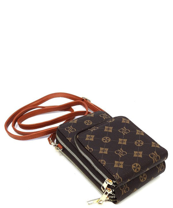 Monogrammed Crossbody Bag Cell Phone Purse