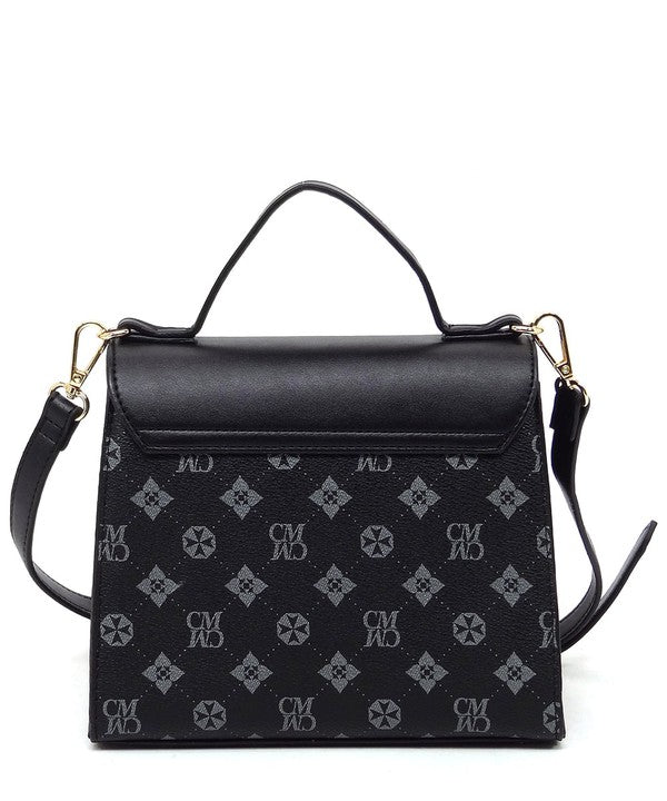 Monogram Twist Lock Flap Satchel