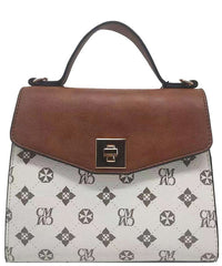 Monogram Twist Lock Flap Satchel