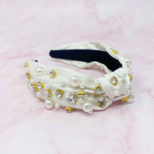 My Winslet Jeweled Satin Headband