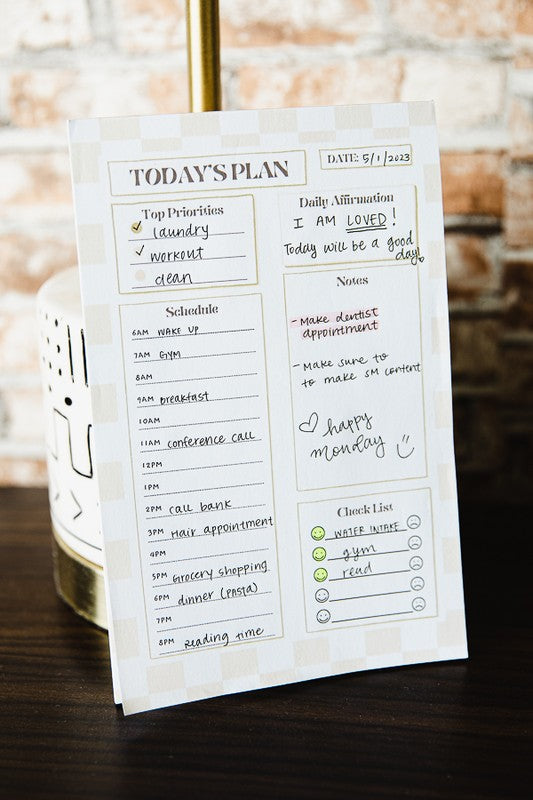 DAILY NOTEPAD SCHEDULE PLANNER