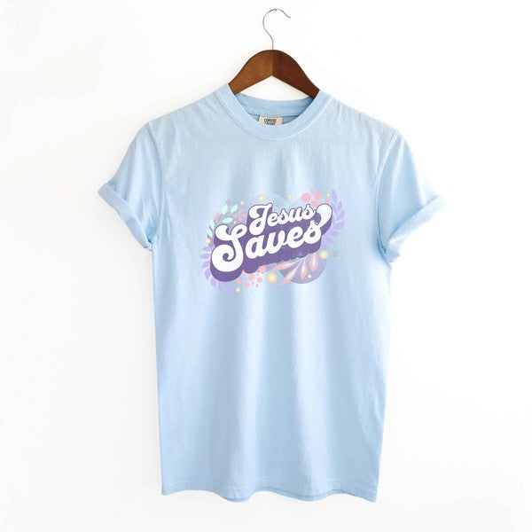 Jesus Saves Garment Dyed Tee