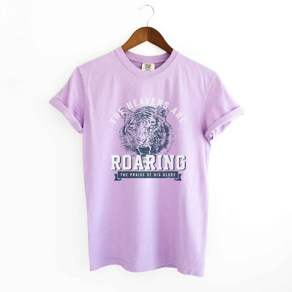 Roaring The Praise of His Glory Garment Dyed Tee