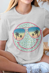 Sunglasses Smiley Face, Retro Graphic Tee