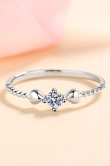 Moissanite Heart 925 Sterling Silver Ring