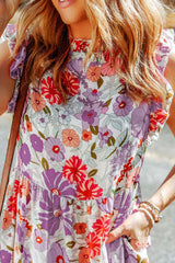 Floral Ruffled Tiered Dress