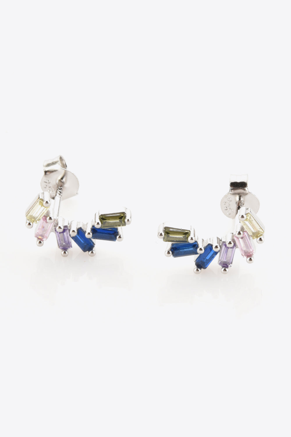 Multicolored Zircon 925 Sterling Silver Earrings