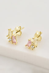 Zircon 925 Sterling Silver Stud Earrings