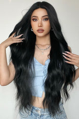 Full Machine Long Wave Synthetic Wigs 28''